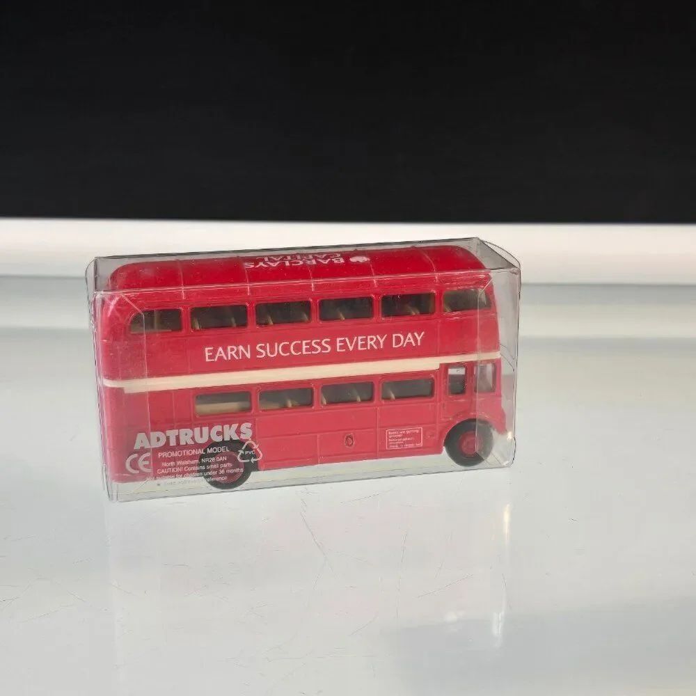 WELLY Red Double Decker Bus Diecast 94 Barclays Capital Bus Adtrucks